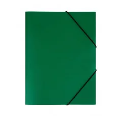 Папка на резинке СТАММ А4, 500мкм, пластик, зеленая 343123