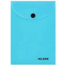 Папка-конверт на кноп А6 (115*165мм) 0,18мм KLERK Pastel 241312 непрозрачная голубой 241312
