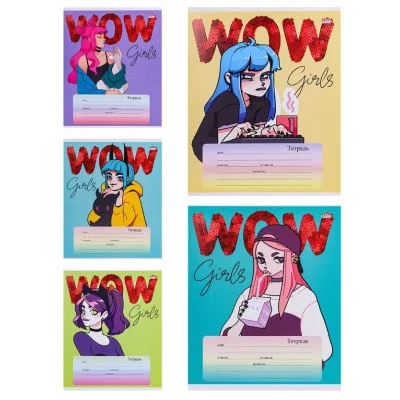 Тетрадь ЛИНИЯ 24л. ДЕВОЧКИ-АНИМЕ (24-0115) цвет.мелов.обл.. ТЛ2639