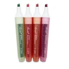 Маркер выделитель 4 цв. DJ-252 "Глиттер" 1-5мм, скошенный, овальный корпус X-309 333232