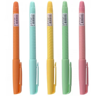 Ручка шариковая Alingar "Pastel" 07 мм синяя игольчатый наконечник цвет корппуса пастель ассорти 1шт AL13222