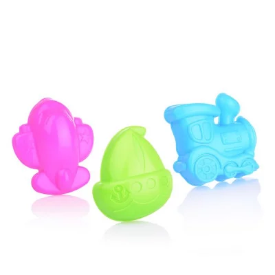 Формочки для песка (3 штуки в сетке) ( Кораблик, паровозик, самолетик) 1851