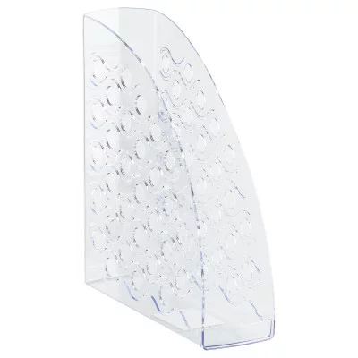 Лоток для бумаг вертикальный СТАММ "Вега", прозрачный, ширина 90мм 351506