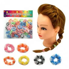 Резинка для волос 0038 Тонкая велюр, цена за 1шт J.Otten 157239