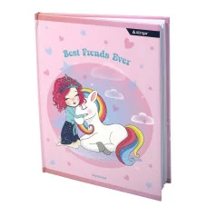 Дневник школьный Alingar,  1-11 кл., 48л., 7БЦ, ламинированный картон, поролон, глиттер,"Принцесса и пони" 92323