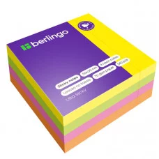 Самоклеящийся блок Berlingo "Ultra Sticky", 50*50мм, 240л., 4 неоновых цвета 270290