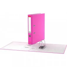 Папка-регистратор 50мм картон "Neon" сменн этик розовый ERICH KRAUSE 45395 319029