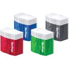 Точилка пластиковая Berlingo "Perfect XL" 2 отверстия, контейнер, ассорти 287221