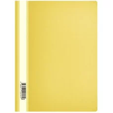 Папка-скоросшиватель пластик. OfficeSpace А4, 120мкм, желтая с прозр. верхом 240673