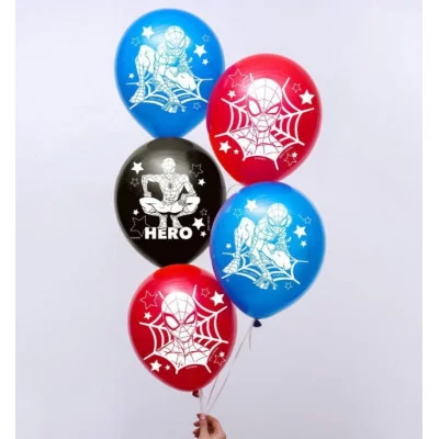 Воздушные шары "Super hero", Человек-паук (набор 5 шт) 12 дюйм 5358309