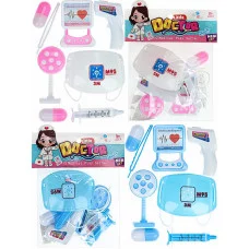 Игровой набор "Юный доктор"(7 дет.,мини куколка 9х4,5 см, цвет микс, в пакете) ( Арт. Y20118003)