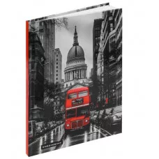 ЕЖЕДНЕВНИК А5,80л. УЛИЦЫ ЛОНДОНА (80-0395) 7БЦ,контраст,цв.мел обл,недатир 80-0395