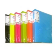 Папка на 80 карманов А4 BQ-151 "Полоска" корешок 45мм, карман с вкладышем на корешке, цвета ассорти МК-80А 306249