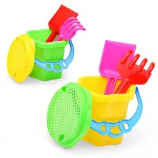 Ведро-цветок 0.7л.сито,грабли 20см.совок 21см 01804