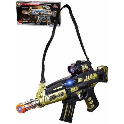 Автомат "Битва"(свет, звук, 3*AА не в к-те,в кор.)(37,5x4,5x19 cм) цв. микс ( Арт. 2032298)