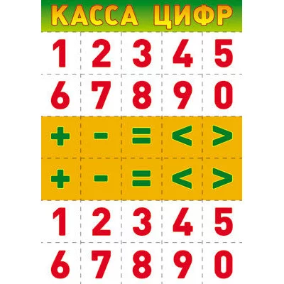 Ш-7706 Мини-плакат А4. Касса цифр, 4650118151413