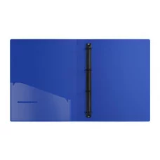 Папка на 4 кольцах Berlingo "Your Way", А4, 24мм, 600мкм, синяя, D-кольца, с внутр. карманом 369374