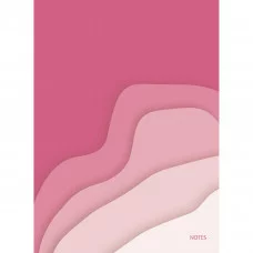 КНИГА для записей А4 210х290 100л. 7БЦ, клетка. Сшитый блок. Розовые волны КЗ41003456