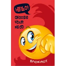 Блокнот А7, скрепка, Проф-Пресс, ламинация, 16 л. Смайлики Б16-6084