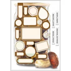 Наклейка на банку Грибы 079481