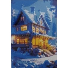 Картина по номерам на холсте 50х40 "Ночь зимней романтики" Знайленд КН5040030
