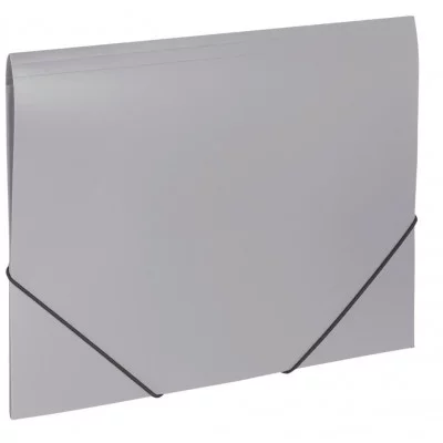 Папка на резинках BRAUBERG "Office", серая, до 300 листов, 500 мкм, 228079