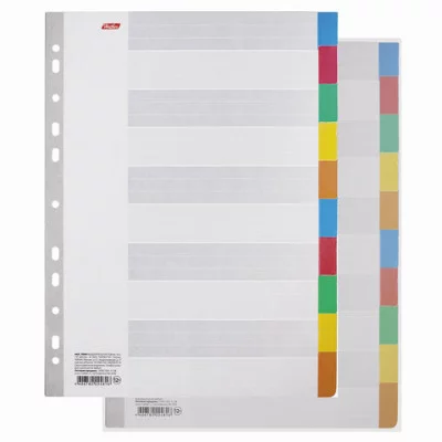 Разделитель листов А4 10цв картон HATBER_ 11004 315263