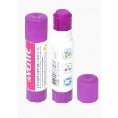 Клеящий карандаш PVA основа "Indicator" 08 г круглый фиолетовый 4042048