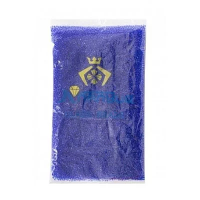 Бисер Alingar размер №12 вес 450 гр., прозрачный кристалл, внутри синий, пакет AL12/0-R22