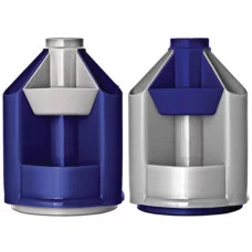 Настольная подставка Стамм "Mini Desk", вращающаяся, серый металлик/синий Стамм 217854