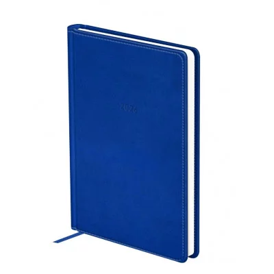 Ежедневник датированный 2026г., А5, 176л., твердый переплет, кожзам, BG "Winner. Bright blue", синий 380076