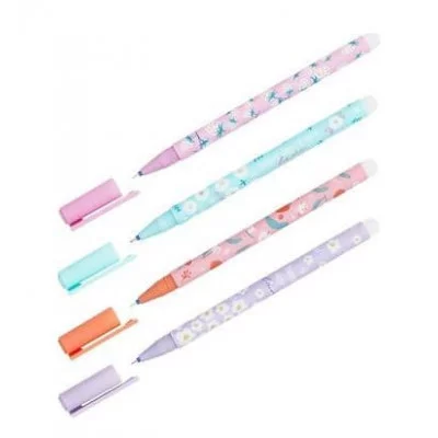 Ручка гелевая стираемая MESHU "Sensitive" синяя, 0,5мм, корпус ассорти, софт-тач 343471