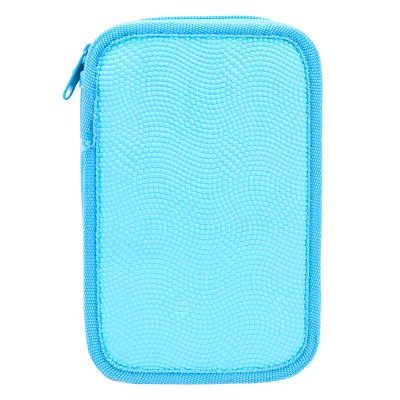 Пенал 3-секц. ОДНОТОН голубой (ПН-2469) 190х115, капля ПН-2469