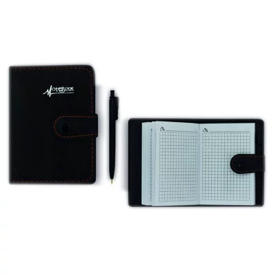 Бизнес- блокнот с авторучкой 80 см х 110 см 7БЦ Alingar иск. кожа клапан на кнопке 80 л. клетка 1шт AL4327