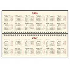 Планинг датированный 2026 305х140 мм BRAUBERG "Comodo", под кожу, темно-коричневый, 117222