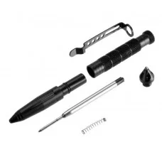 Ручка шариковая подарочная поворотная, корпус металлический черный, тактическая 10103767