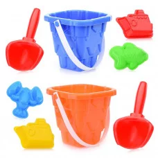 Песочный набор "Морской замок" (2 формочки, совок, ведро) У378