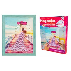 Мозайка из пайеток на холсте "Незнакомка"