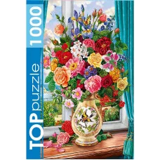 TOPpuzzle. ПАЗЛЫ 1000 элементов. ФТП1000-9853 Нежный букет цветов ФТП1000-9853