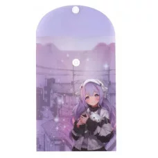 Папка-конверт на кноп А6 (115*165мм) 0,15мм КОКОС Аниме милашка 240334 непрозрачная с рисунком 240334