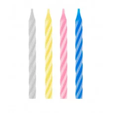 Свечи для торта с держателями MESHU "Мини", 2-х цветные, 6см, 12шт 364811