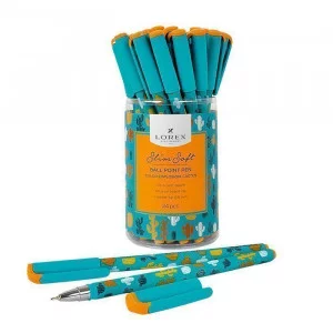 Ручка маслян. LOREX COLOR EXPLOSION.CACTUS серия Slim Soft 0,50 мм синий, кругл. прорезин. корп., иг 189575