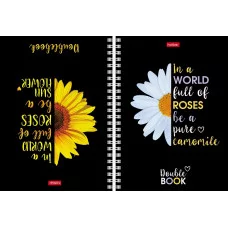 Тетрадь двойная с твердой обложкой 80л А5ф 145X205мм клетка 65г/кв.м на гребне-Zoomer girl- ТК8413