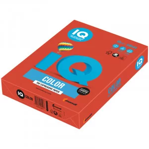 Бумага IQ Color intensive А4, 80г/м2, 500л. кораллово-красный Mondi 085366