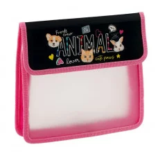 Папка для тетрадей 1 отделение, ArtSpace "Cute Pets", А5, пластик, на липучке 365778