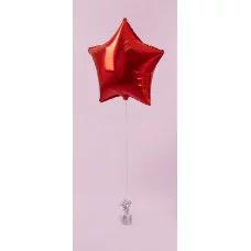 Шар (18\'\'/46 см) Звезда, Красный, 1 шт. 120103