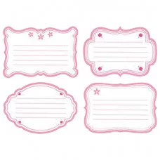 Наклейка для тетрадей серия -Для девочек- 16шт в пакете с европодвесом