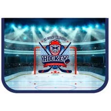 ПКТ 07-20 Хоккей эмблема-пенал п/э 1-отдел. средний 190*130 с откидной планкой, ткань