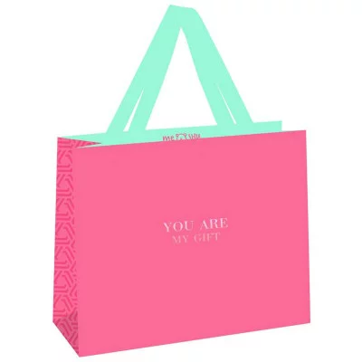 Пакет подарочный 1шт 32*26*12см MESHU "Bright crimson", отд. фольгой, выб. лак, матовая ламинация 339833