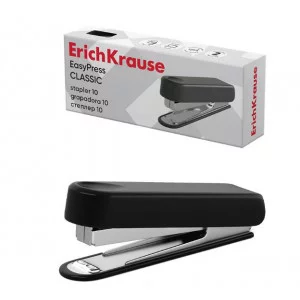 Степлер №10 ErichKrause EasyPress Classic до 15 листов, черный 4665